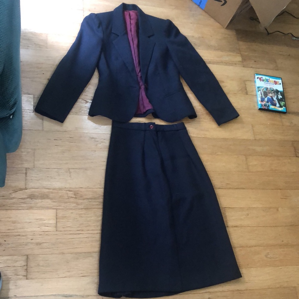 Navy Blue Women's Blazer and skirt set